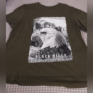 Only Olive Green Black Hills Graphic Tee